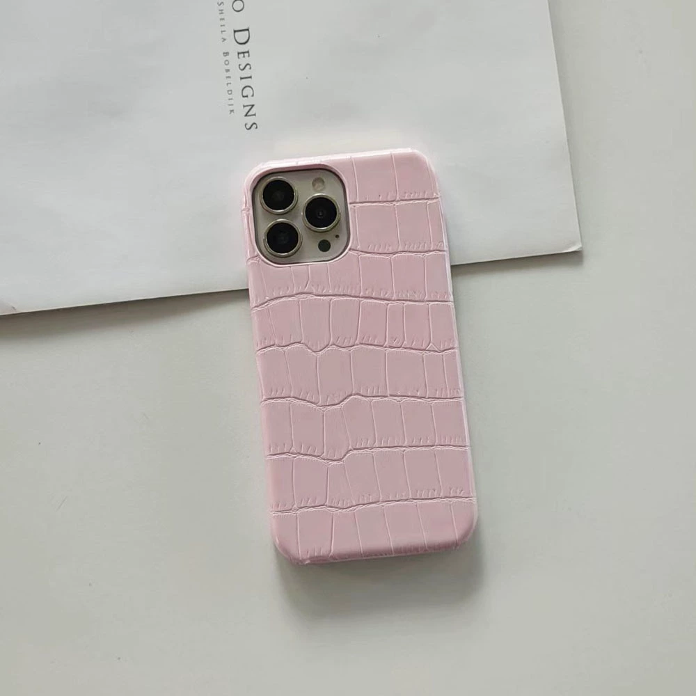 Чехол для телефона (серия iPhone 16) кожа крокодила на ПК, тонкий защитный