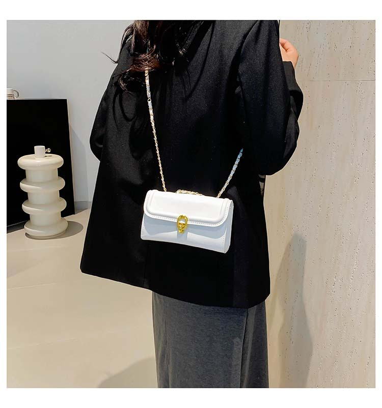 Cataramă cu lanț, ocazional, crossbody cu umăr, personalitate, culoare solidă, simplu 2024, frumos, pătrat mic, pentru femei_voghion.com