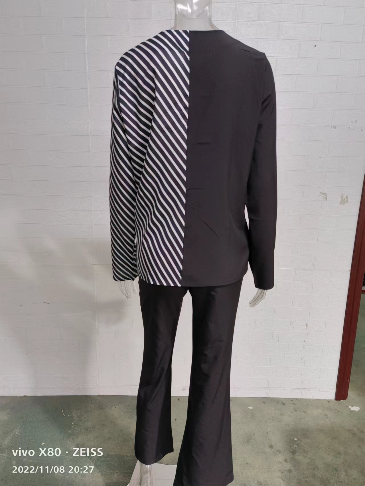 Elegant Colour-block Commuter Short Set For Autumn And Spring_voghion.com