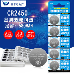 Cr2450ボタン電池工場直売リモコン保温カップろうそく灯3vリチウムマンガンボタン式電子cr2450