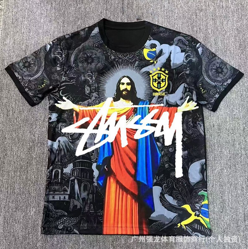 Stussy斯图西球衣弗拉门戈国米意大利纪念版葡萄牙日本短袖足球服|undefined