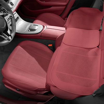 Seat cushion, seat cover — Backrest Seat Cover, Four-Season Ventilation - pomegranate-red-3-piece-set-of-front-and-rear-seat-cushions