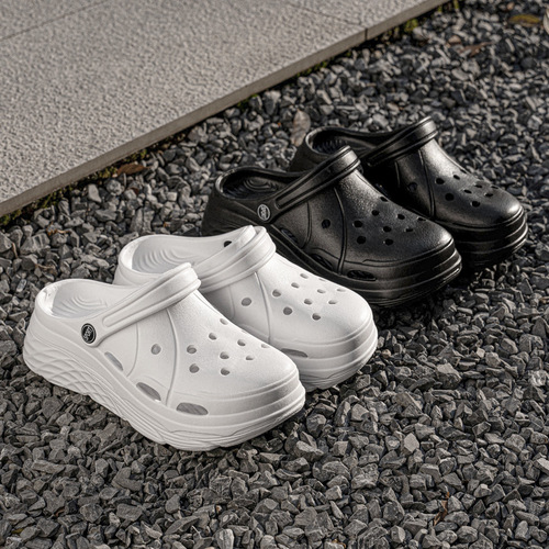 Hole shoes, women's platform slippers, women's height increasing shoes, eva, wading beach shoes, sandals, Europe and America, can be worn outside