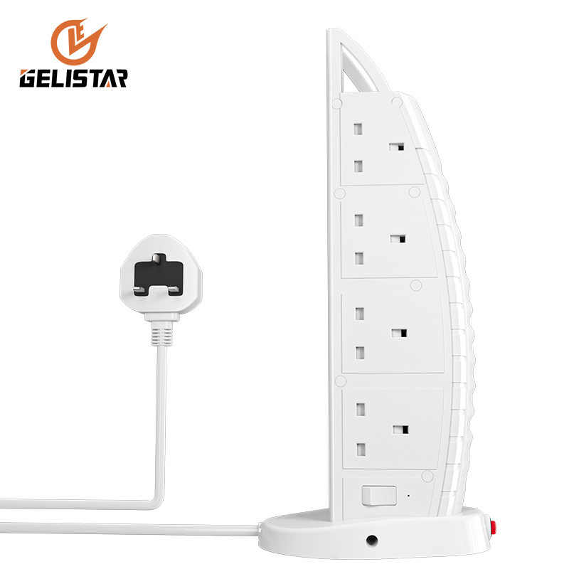 带数显过载保护3.8A英标外贸插座阻燃塔形帆船电源带usb插板插排