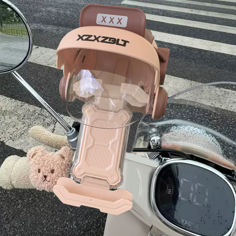 Electric Vehicle 2024 New Mobile Phone Holder Takeaway Rider Navigation Stand Waterproof Small Umbrella Sunshade Bicycle Holder