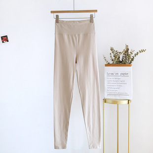 Women's high waist long johns autumn and winter thin belly support waist warm pants pure cotton lycra cotton leggings women's underpants