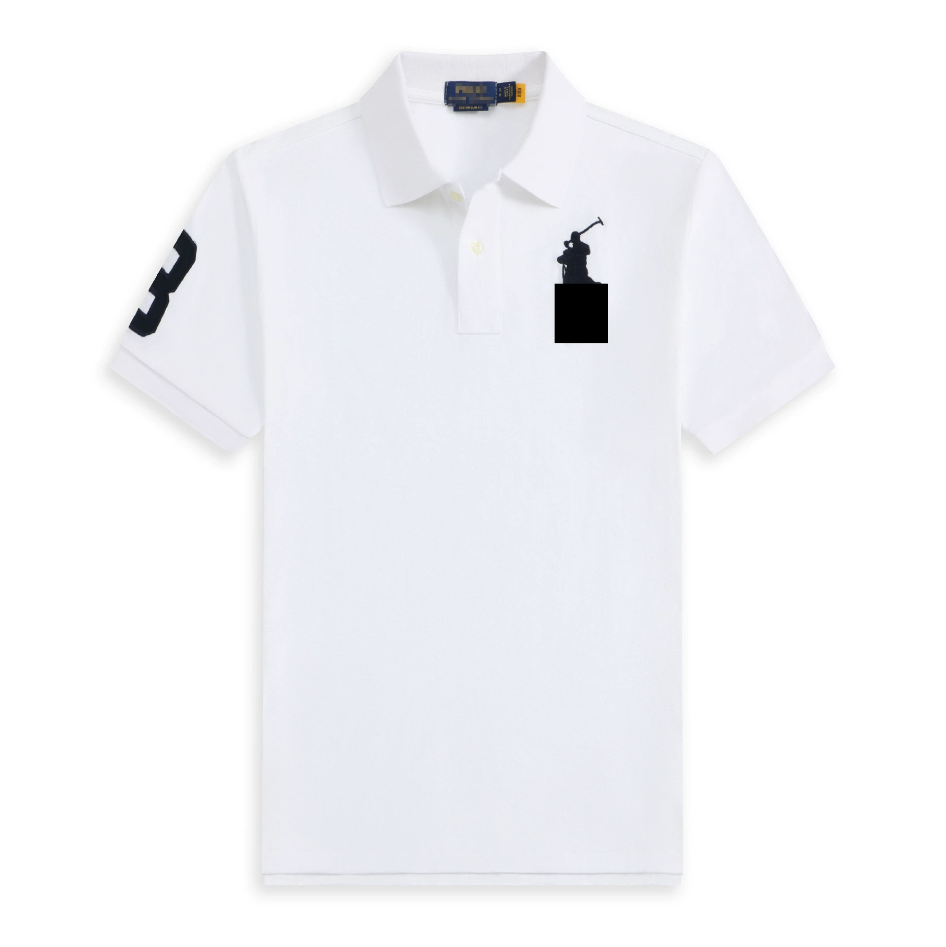 Поло футболка с коротким рукавом (POLO), вышивка, летний трикотаж, размеры XS–3XL