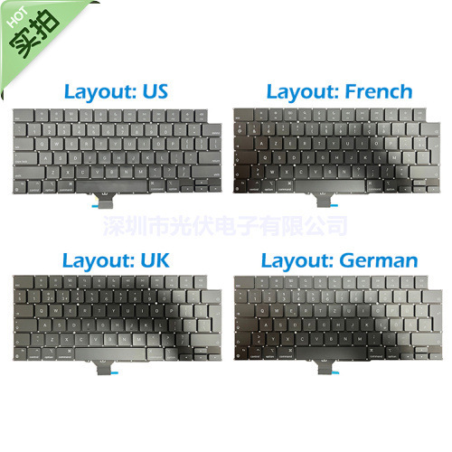 For macbook Pro Retina A2442 A2485 keyboard 2021 14 inch 16 inch M1 keyboard
