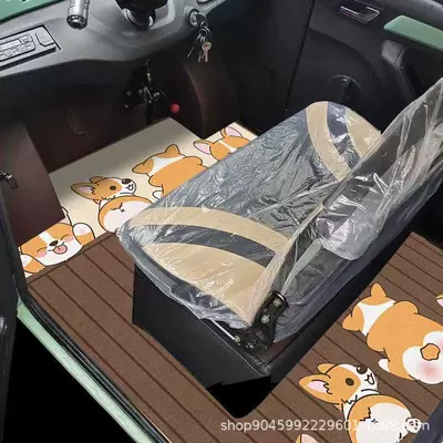 Mats, Universal Four-Wheel Vehicle Crystal | Universal Foot Pad - naughty-corgi-100140cm-cut-by-yourself