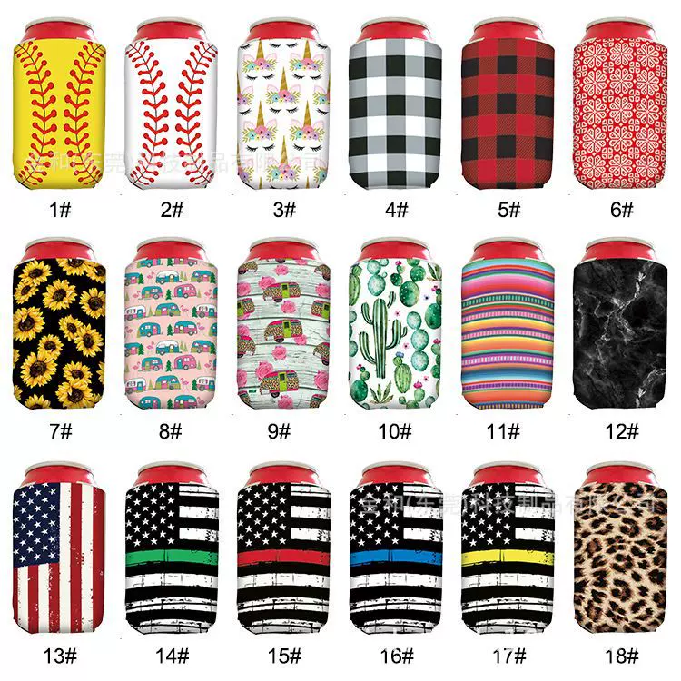 跨境专供批发潜水料杯套可乐连底饮料杯套易拉罐瓶套保温水杯套