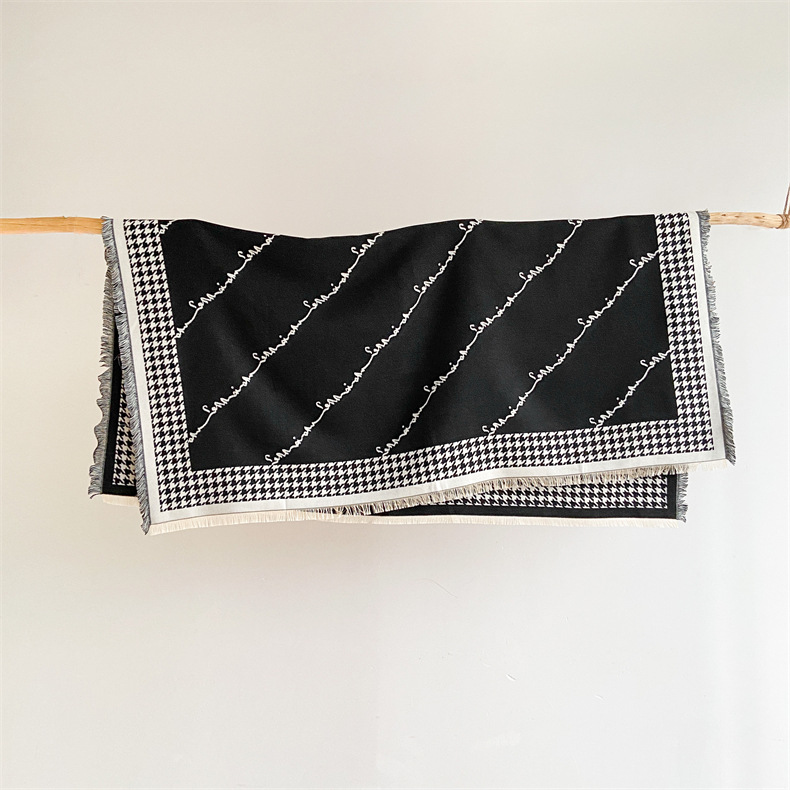 Autunno e inverno nuovo semplice ispessito imitazione cashmere scialle donna versione coreana versatile studente coppia caldo_voghion.com