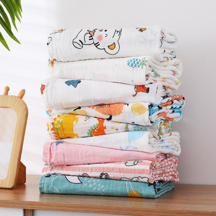 Newborn bath towel gauze wrap single quilt double-layer gauze bath towel thin single bath towel gauze blanket 120*150