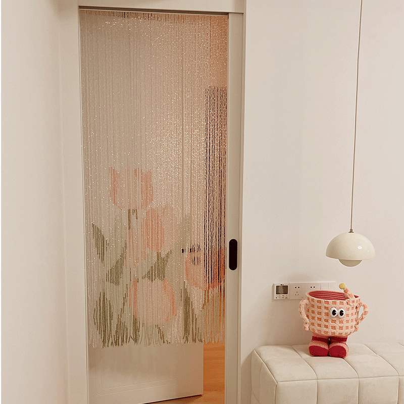Bead Curtain DIY Tulip Material Package Beaded Door Curtain Partition Curtain Handmade Homemade Kitchen Half Curtain Bedroom Door Curtain