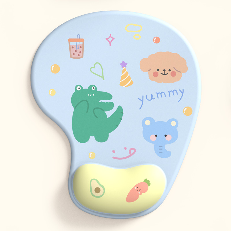 Alfombrilla de ratón almohadilla de muñeca de silicona tamaño pequeño lindo niños y niñas computadora de dibujos animados de Oficina Juego de mesa pad soporte de muñeca