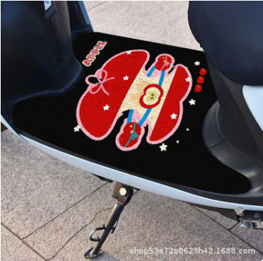 Suitable for Yadi Modern Electric Vehicle Foot Pads, Non-Slip Battery Vehicle Foot Pads, Wire Rings, Dust-Proof and Waterproof Foot Pads