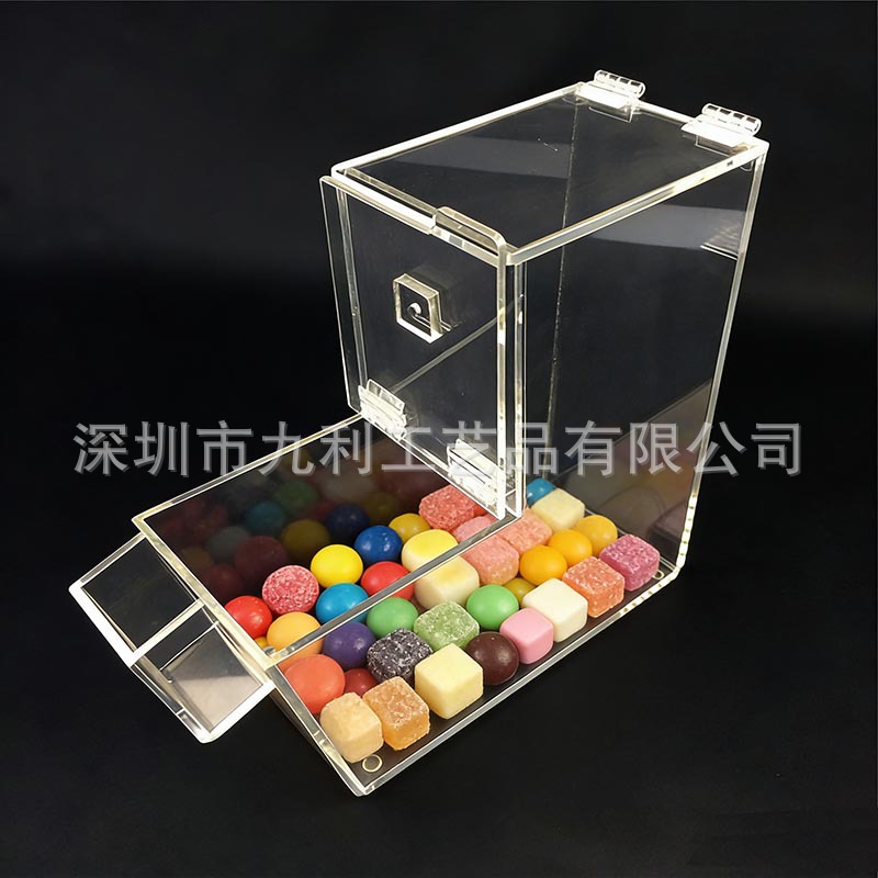 透明亚克力杂粮存储盒糖果陈列盒商超亚克力干果收纳容器展示盒厂