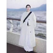 中长款高个子风衣外套女2025年春季新款韩版休闲小个子英伦风大衣