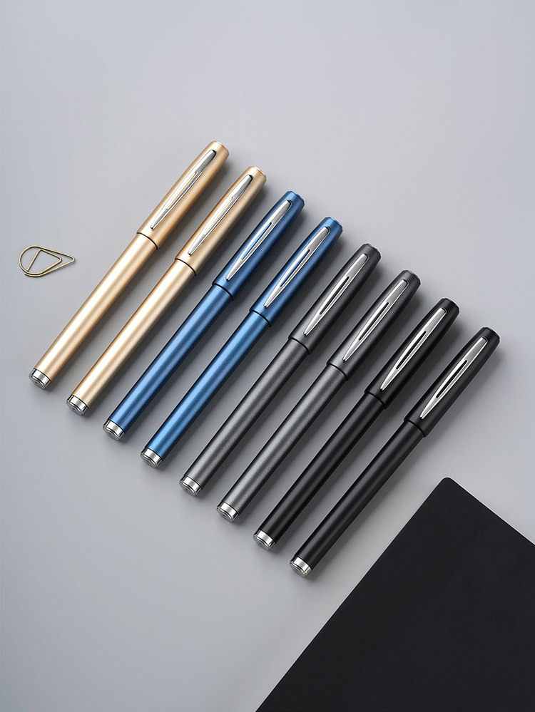 Metal Texture Spray Paint Gel Pen Advertising Marker Custom Logo High-End Black Pen Signature Pen Promotional Pen Custom Wholesale display picture 1