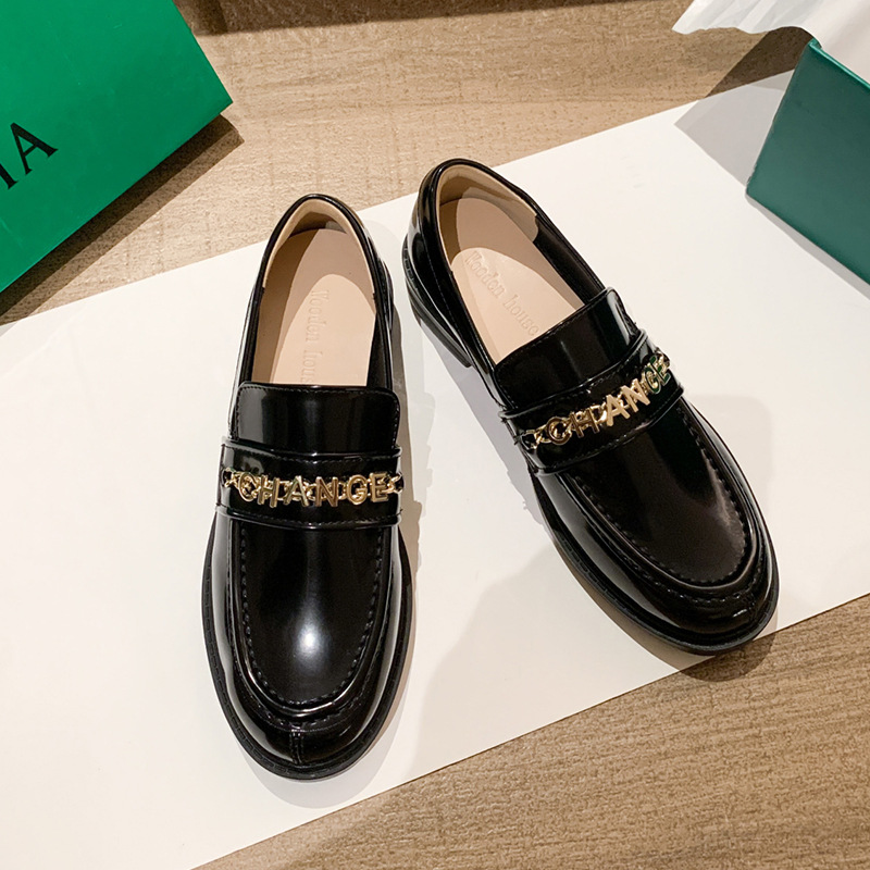 Summer black loafers