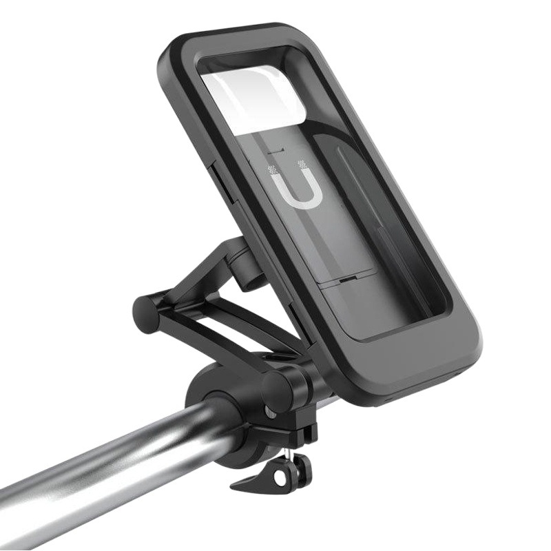 Comercio exterior Venta caliente motocicleta teléfono móvil bolsa impermeable llevar mango espejo retrovisor navegación bicicleta soporte impermeable