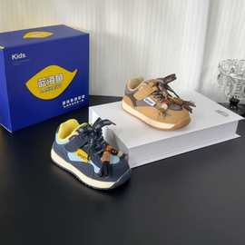 蓝海鱼冬季新款男女童运动鞋儿童软底轻便宝宝加绒棉鞋一手码批发