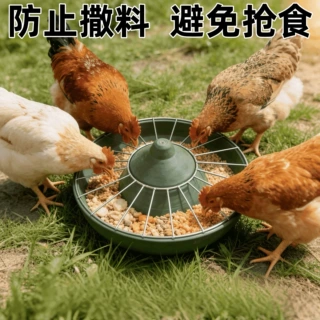 新款打不翻家用喂鸡食槽养鸡料槽喂食神器自动器散鸡鸭牛筋加厚