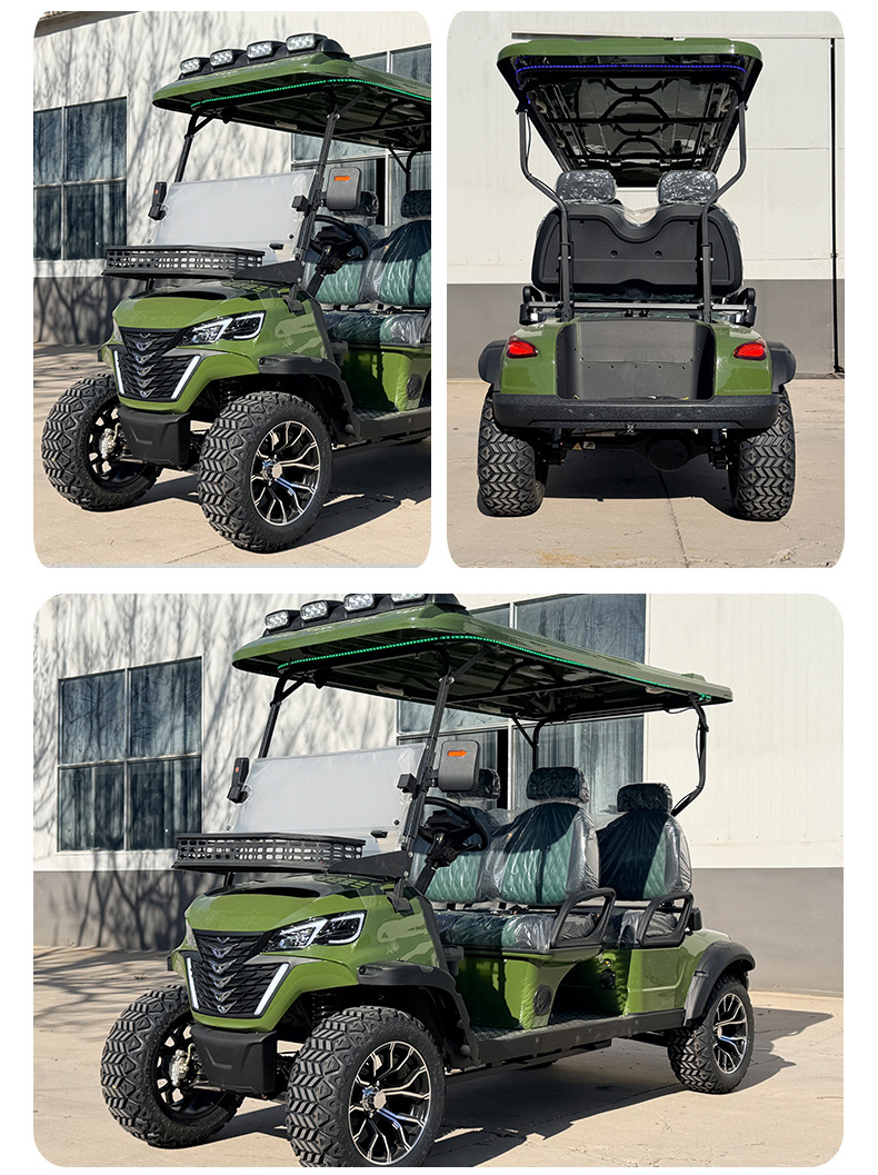 4-Seater Sightseeing Golf Cart Four-Wheel Scenic Spot Tourism Hotel Real Estate Reception Viewing Property Tram