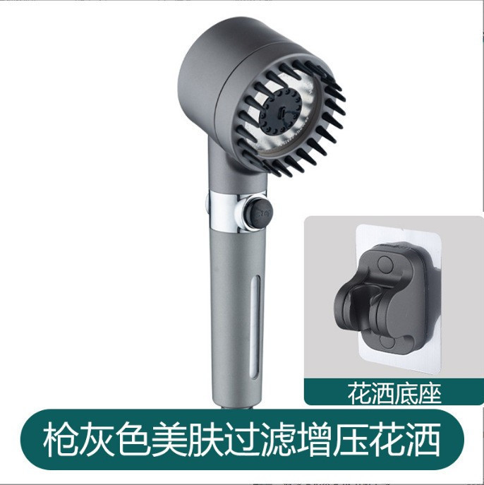 Cross-border wear spray fuerte boquilla de ducha presurizada baño filtro de ducha spray cabeza de ducha pulverización de mano pulverización manual