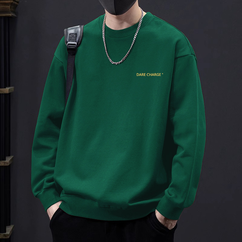 다크그린 라운드넥 스웨트셔츠 레귤러스타일-1604 [GL]