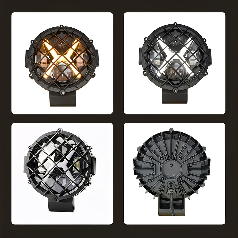 Electric Motorcycle Light Modification with External Super Bright Led Headlights for Cross-Border Three-Wheeled Electric Vehicles, Yellow and White Spotlights
