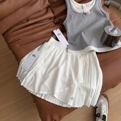 Alo yogaショートスカート女性スポーツヨガフィットネスダンステニスボールフリルスカート速乾防走光内蔵ポケット