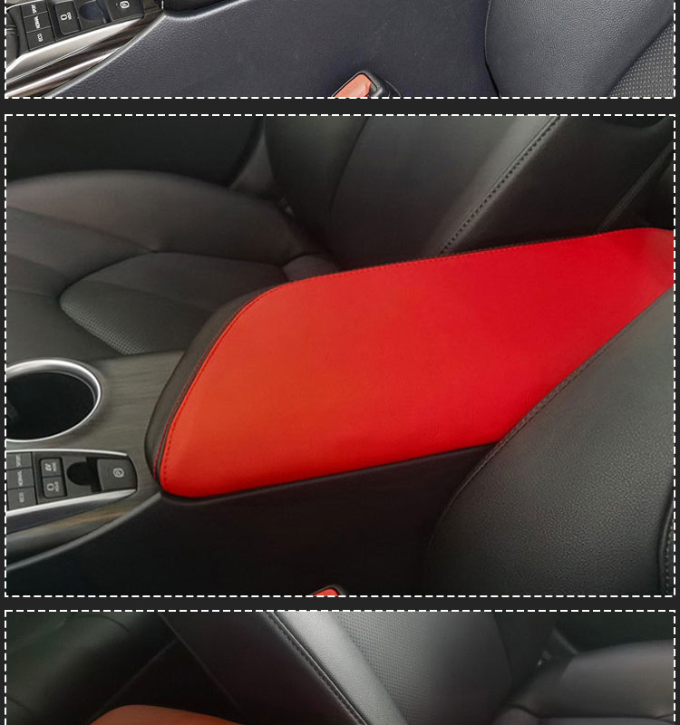 Suitable for 18-21 Toyota Camry armrest box cover central storage box protective cover leather pad Interior decoration