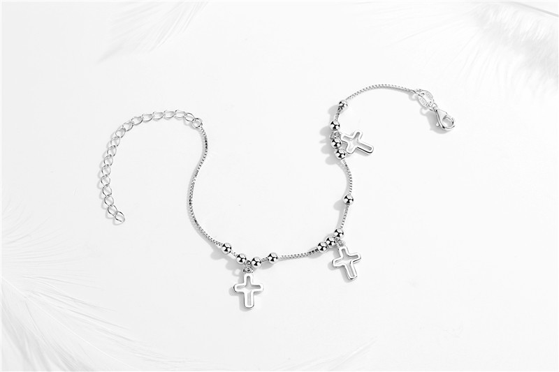 Fashion Geometric Cross Silver Bracelets Plating 925 Silver Bracelets