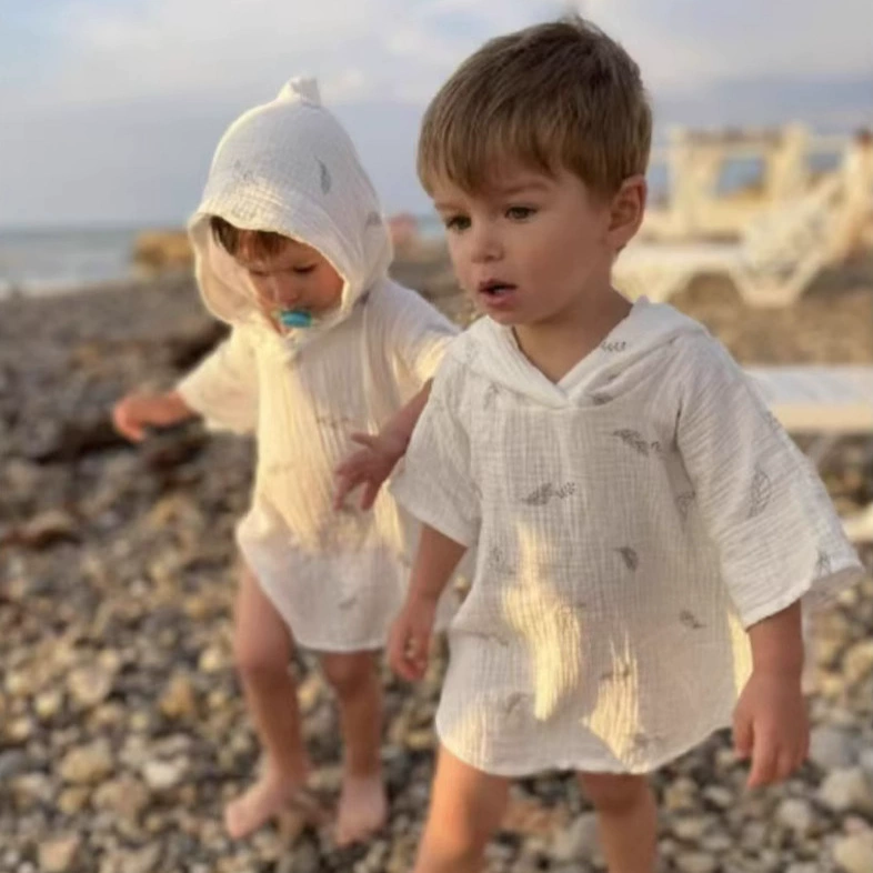 Хлопчатобумажная марля Детское комбинезон типа Хлопок Тонкий детское дышащее лето