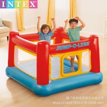 intex 48260弹跳跳跳床儿童蹦蹦床跳跳乐玩具充气球池城堡现货pvc