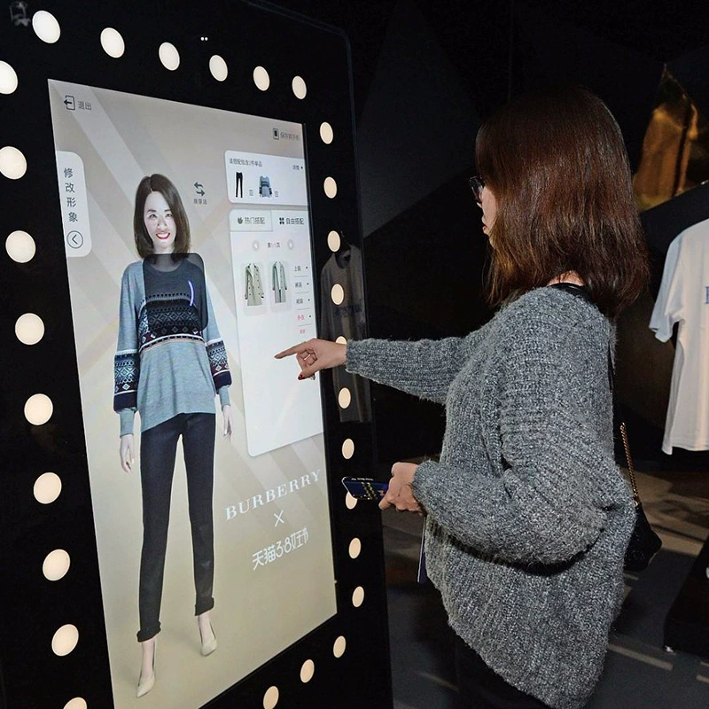 Вертикальное туалетное зеркало все-в-одном машина 3D примерное зеркало интерактивная система VR соматосенсорная машина все-в-одном Виртуальная примерка 2.5D посадка