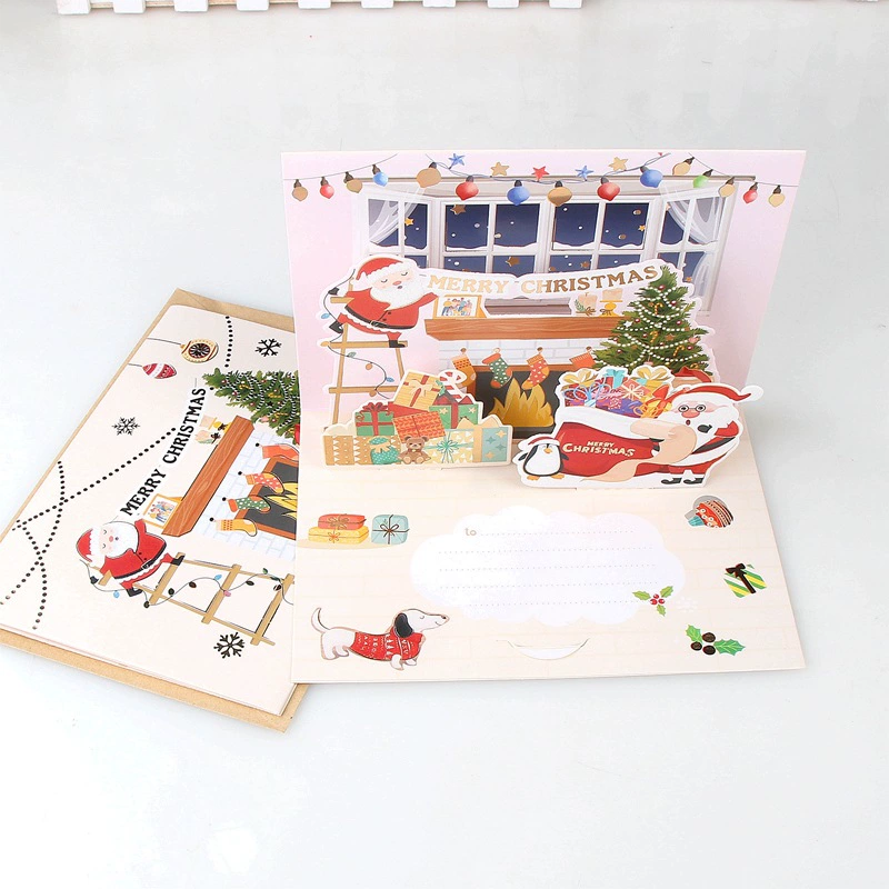 Elite three dimensional Christmas postcard, new collection, 3D