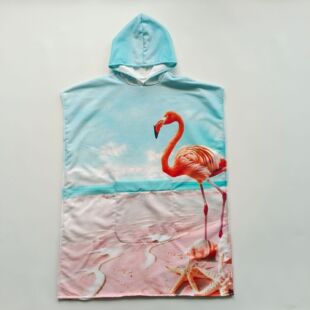 New Towel Cloth 3D Digital Printing Beach Changing Bathrobe Men and Women Sleeveless Hooded Sweatshirt Manufacturer Wholesale