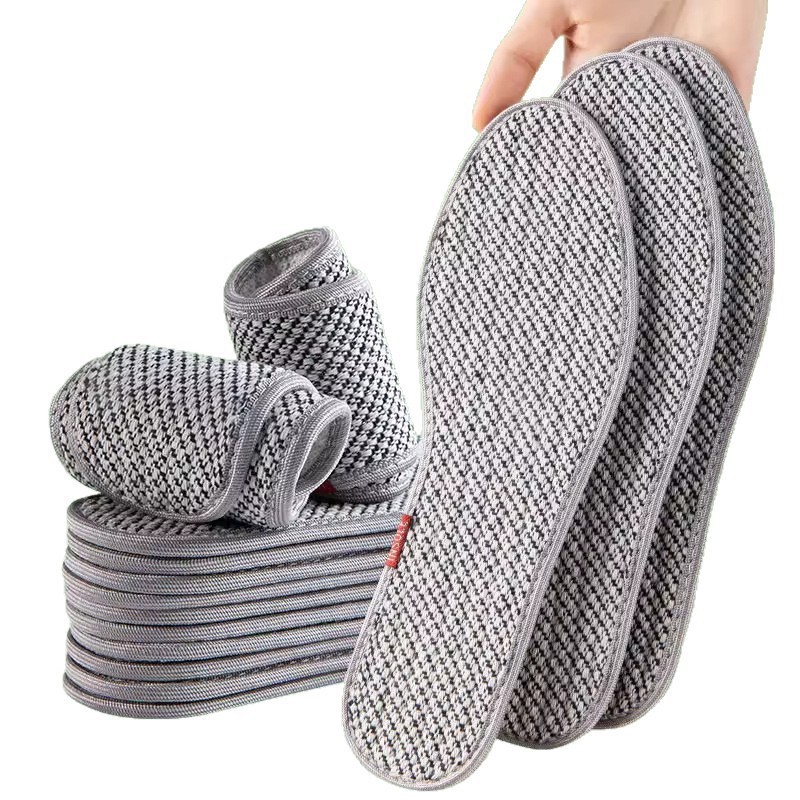 Plantilla de lino de 18 damas transpirable sudor antiolor tela de algodón hecho a mano zapatos de cuero de hombre desodorante perfumado plantilla de algodón