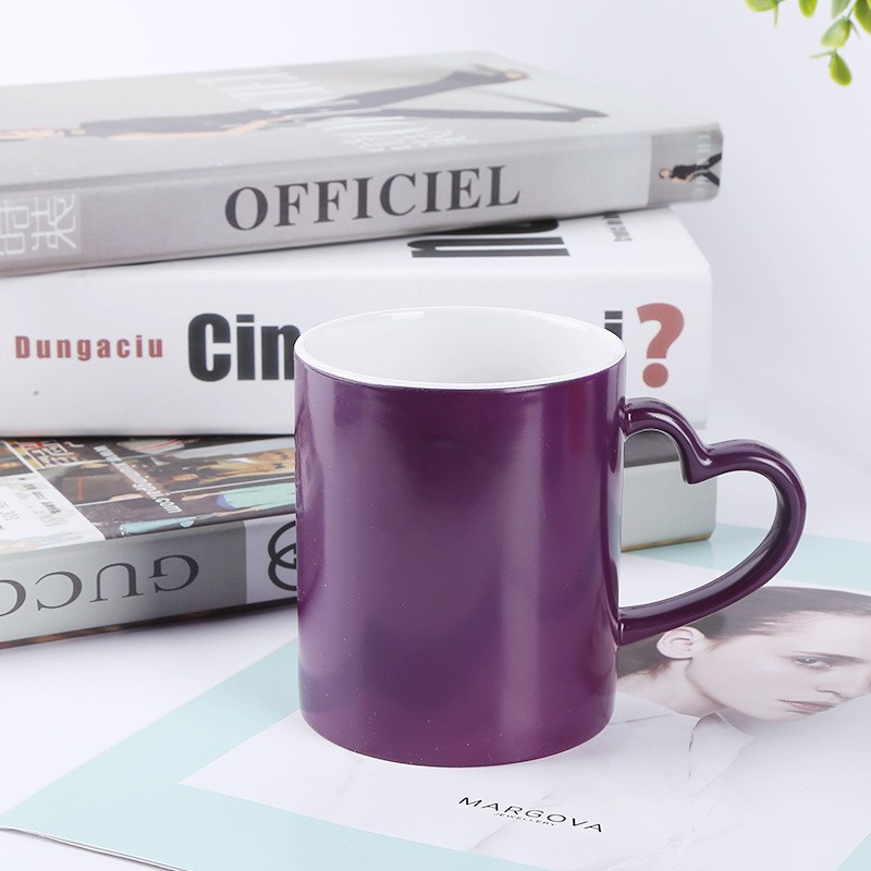 Tazas de agua de cerámica personalizadas logotipo de impresión publicitaria regalos de color tazas en blanco exportación de comercio exterior