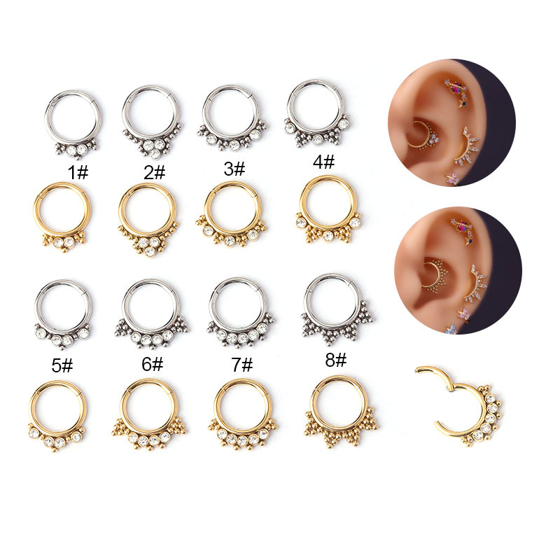 Ethnic Style Geometric Stainless Steel Plating Nose Ring display picture 1