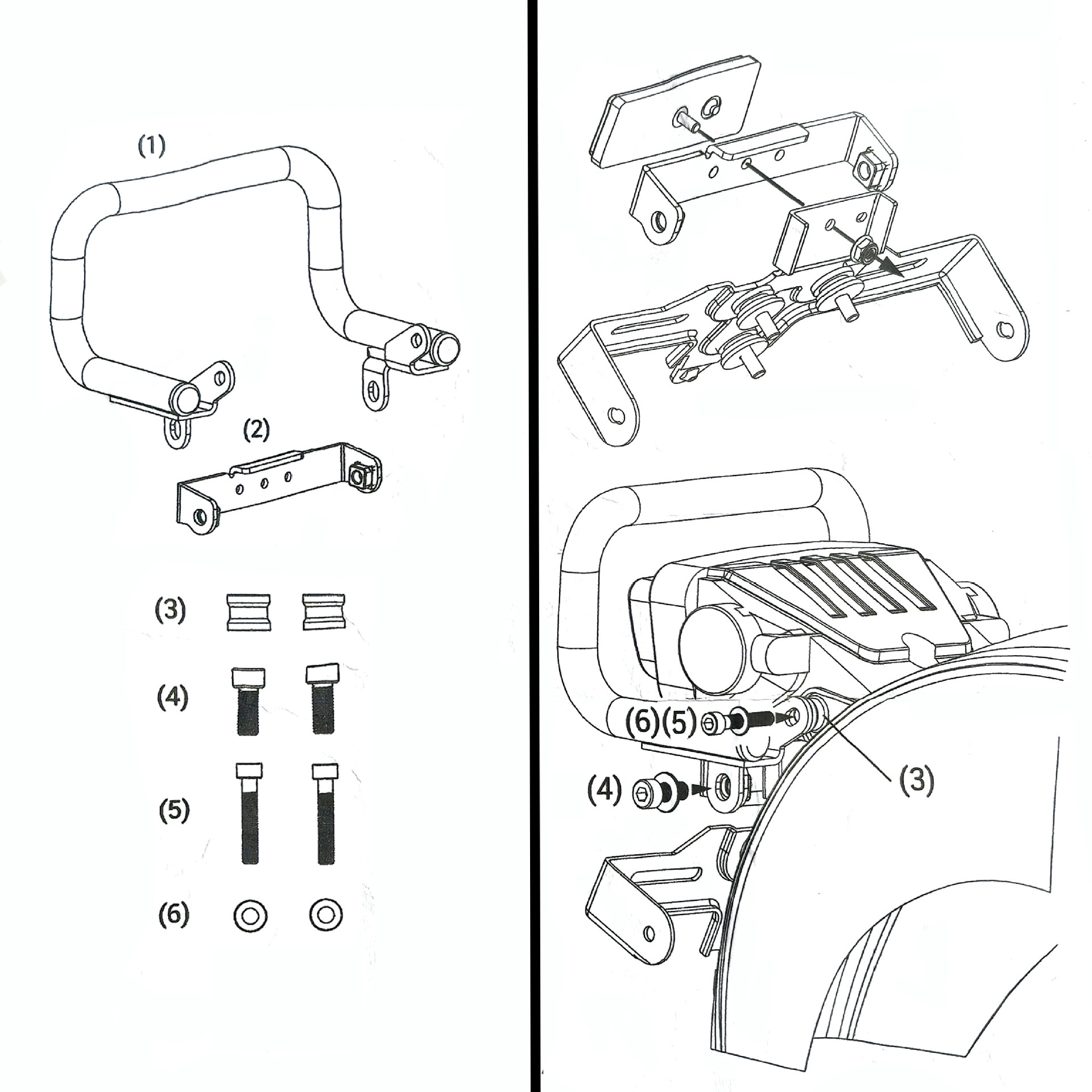 Motorcycle Modification Accessories Suitable for Honda Trail125 Ct125 Hunter Tail Light Bumper Rear Bumper