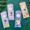 Cartoon astronaut, set for elementary school students, cute ruler, stationery, 4 piece set, Birthday gift