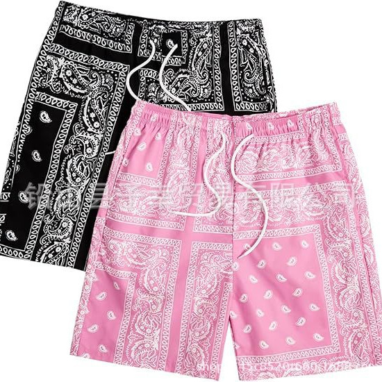 Amazon's Best-Selling Men's Bohemian Style Drawstring Waist Paisley Print Summer Beach Shorts Amazon's Best-Selling Men's Bohemian Style Drawstring Waist Paisley Print Summer Beach Shorts