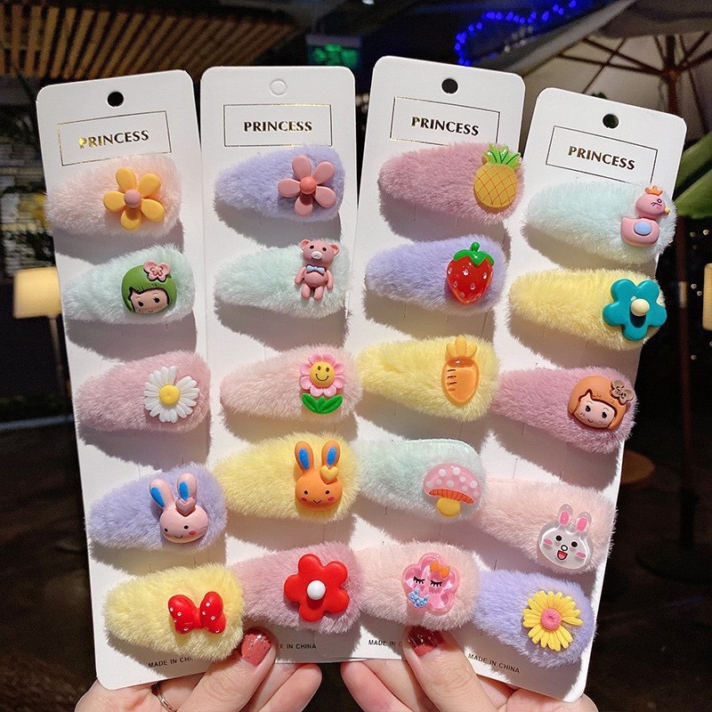 밍크 헤어 카툰 BB 클립 [종이 카드 없음]