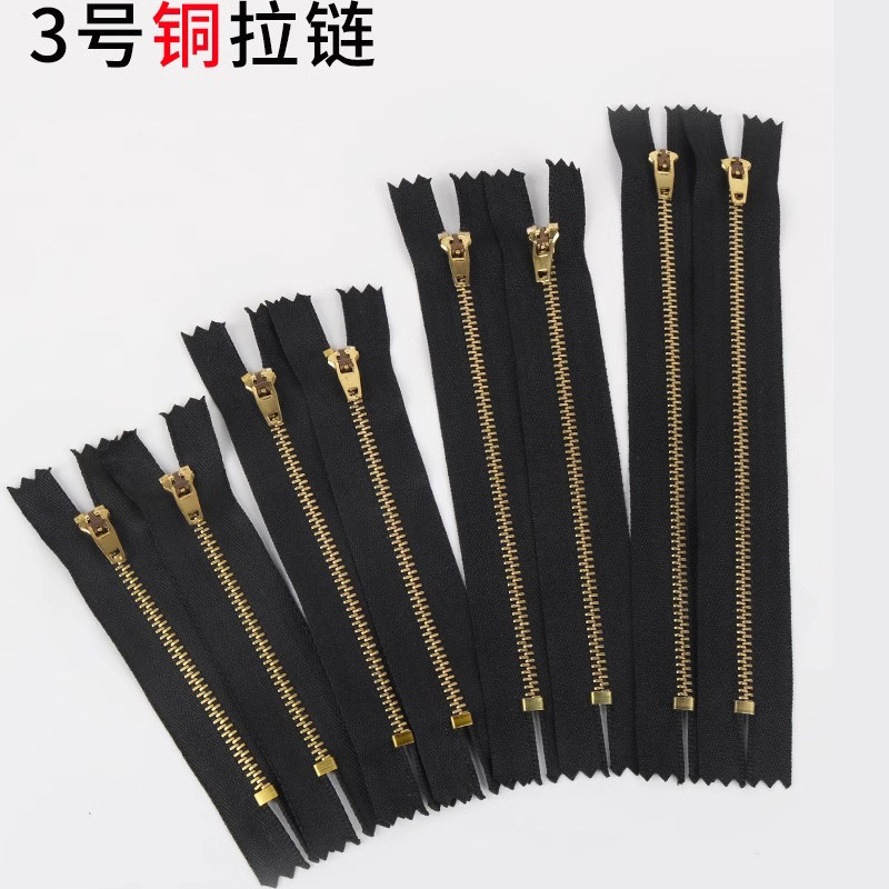 Wholesale in stock 3 metal zipper semi-automatic zipper closed pants chain zipper pocket zipper garment accessories