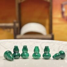 孔雀石小葫芦吊坠上下孔饰品配件配饰DIY批发628