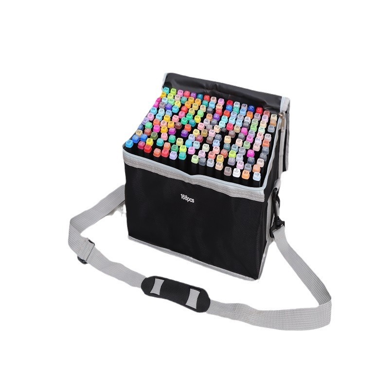 Conjunto de marcador transfronterizo de doble cabeza para estudiantes de la escuela primaria graffiti pintura de acuarela ecológica colorida aceite de cabeza dura marcador