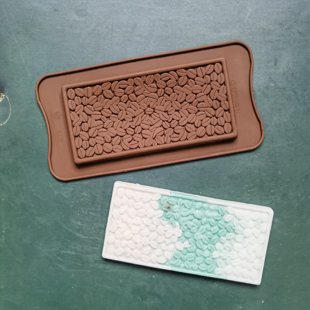 咖啡豆巧克力461插片蜡烛翻糖滴胶饼干模果冻布丁硅胶模具