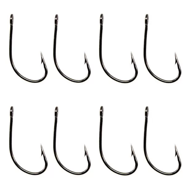 Luya fishing gear fishhook big eye horse mouth hook 4#-12# single hook sharp barbed hook pointed fishhook wholesale